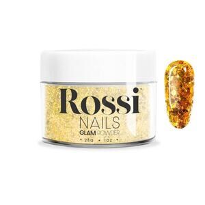 Rossi Dip Powder GlamGal RFS979 Gold Glitter SNS New No Box Sealed 1oz